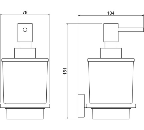 Дозатор для жидкого мыла Aquatek Libra матовый черный AQ4305MB