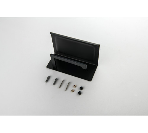 Держатель туалетной бумаги с полкой Aquatek Libra матовый черный AQ4309MB