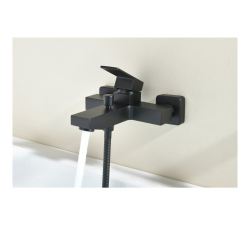 Смеситель для ванны Aquanet Libra черный матовый AQ1640MB