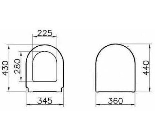 Сиденье для унитаза VitrA Zentrum дюропласт белый 94-003-001