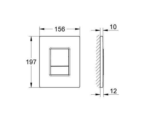 Панель смыва Berges Pneumo N хром матовая PNN-0000003