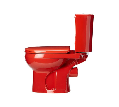 Унитаз-компакт Santeri Ирида Стандарт красный горизонтальный выпуск 40360110402
