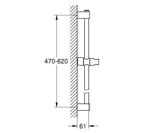 Душевая штанга GROHE Tempesta 600 мм хром 27523001
