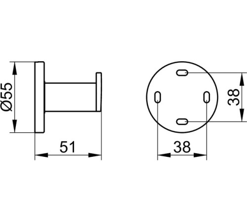 Крючок для полотенца KEUCO PLAN нержавеющая сталь 14914070000