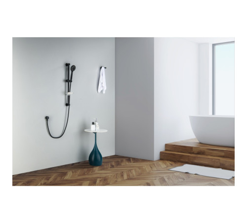 Душевой гарнитур Aquanet Бетта 3jet 65 см матовый черный AQ2013MB