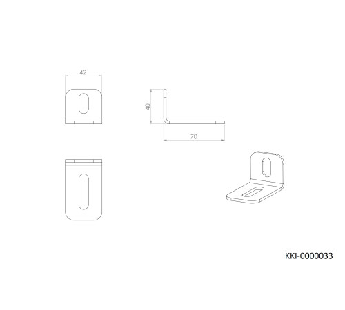 Комплект крепления для инсталляции к стене угловой 75-105 мм TECE KKI-0000033