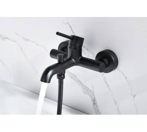 Смеситель для ванны Aquanet Европа матовый черный AQ1340MB