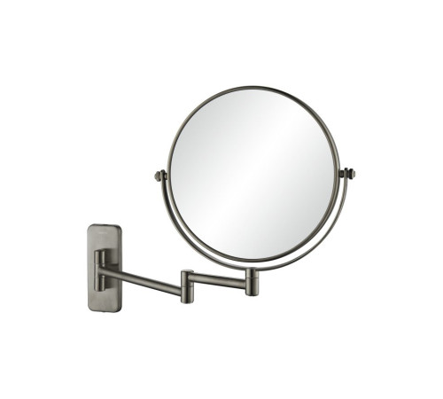 Зеркало косметическое настенное Aquanet 3x увеличение оружейная сталь AQ4910BGM
