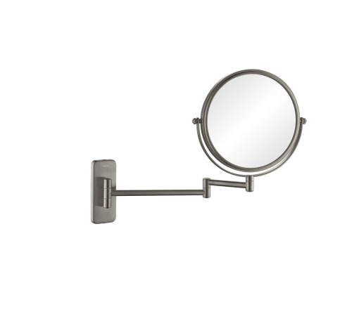 Зеркало косметическое настенное Aquanet 3x увеличение оружейная сталь AQ4910BGM