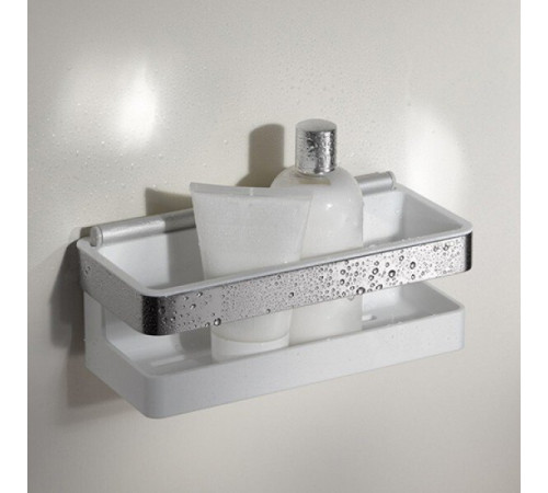 Корзинка для душа со стеклоочистителем KEUCO Edition Moll белая хром 12759010000