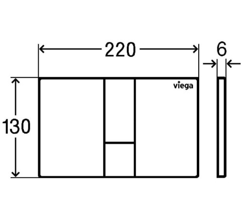 Панель смыва для унитаза Viega Prevista Visign for Style 24 пластик матовый хром 773274
