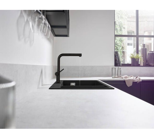 Смеситель для кухни Hansgrohe Talis M54 270 с вытяжным душем матовый черный 72808670