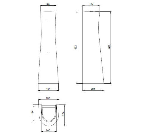 Пьедестал Santek Соната / Версия / Pro белый 1.3601.2.S00.00B.0