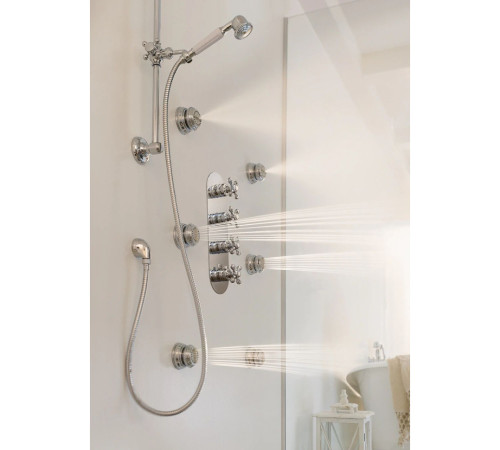 Смеситель термостатический Boheme Grazia на 4 потребителя внешняя часть бронза GRC5104BR