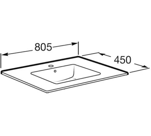 Раковина мебельная Roca Victoria-N 800х460х160 мм 32799C000