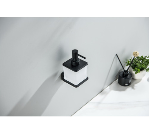 Дозатор для жидкого мыла Aquatek Libra матовый черный AQ4305MB