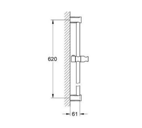 Душевая штанга GROHE Tempesta Cosmopolitan 600 мм хром 27521000