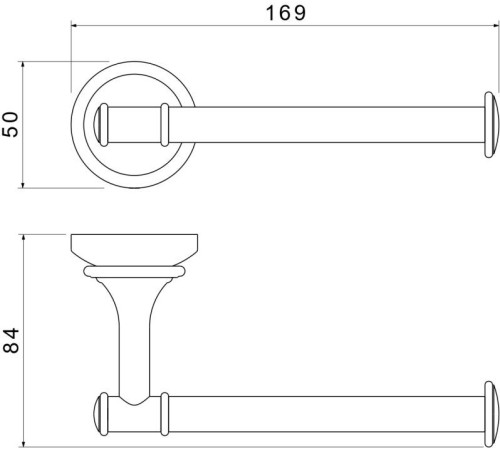 Держатель для туалетной бумаги Aquatek Классик матовый черный AQ4508MB