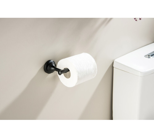 Держатель для туалетной бумаги Aquatek Классик матовый черный AQ4508MB