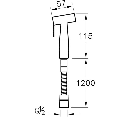 Смеситель с гигиеническим душем VitrA Hygienic встраиваемый на 2 отверстия A49271EXP