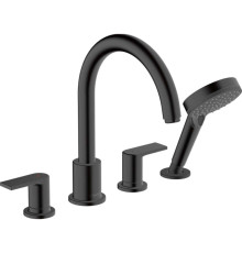 Смеситель на край ванны hansgrohe Vernis Shape на 4 отверстия внешняя часть матовый черный 71459670