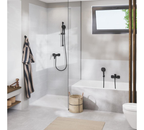 Душевой гарнитур GROHE Tempesta Cube 110 2 режима со штангой 600 мм матовый черный 267482433
