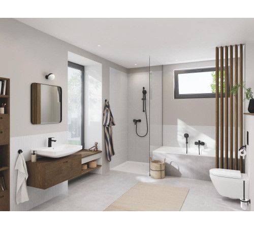 Душевой гарнитур GROHE Tempesta Cube 110 2 режима со штангой 600 мм матовый черный 267482433