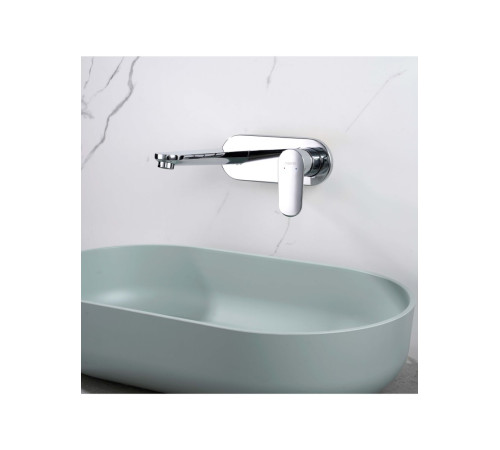 Смеситель для раковины Aquanet Ника настенный скрытого монтажа хром AQ1813CR