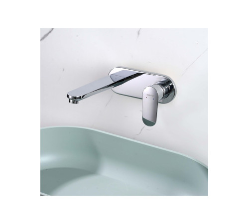 Смеситель для раковины Aquanet Ника настенный скрытого монтажа хром AQ1813CR