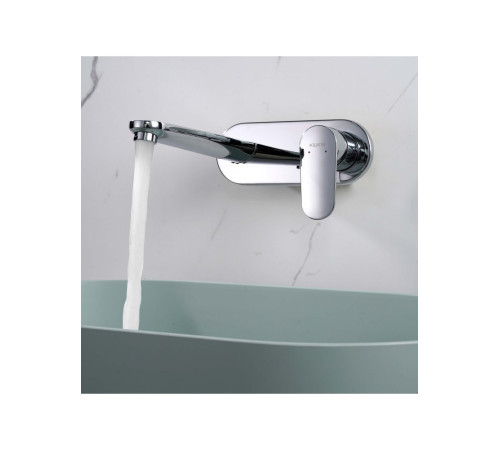 Смеситель для раковины Aquanet Ника настенный скрытого монтажа хром AQ1813CR