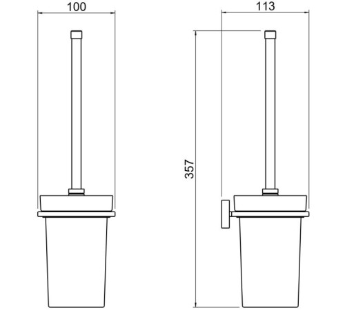 Ершик для унитаза настенный Aquatek Libra хром AQ4310CR