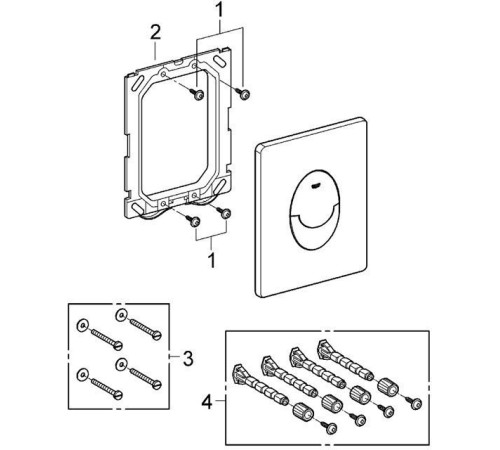 Панель смыва для унитаза GROHE Skate Air вертикальная альпин-белый 38505SH0