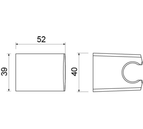 Держатель ручного душа Aquanet матовый черный AQ2403MB