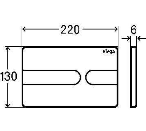 Панель смыва Viega Visign for style 23 пластик хром матовый модель 8613.1 773069