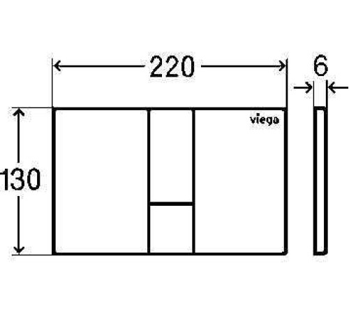 Панель смыва для унитаза Viega Prevista Visign for style 24 пластик хром 773267