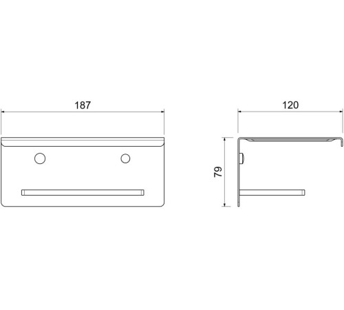Держатель туалетной бумаги с полкой Aquatek Libra хром AQ4309CR
