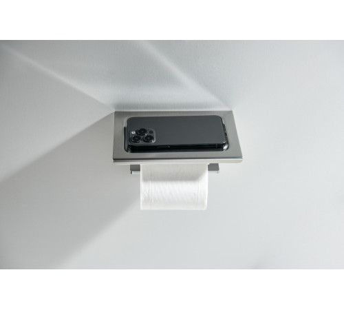 Держатель туалетной бумаги с полкой Aquatek Libra хром AQ4309CR