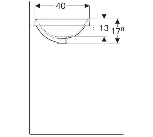 Раковина встраиваемая Geberit VariForm эллиптическая 60х40 см с переливом 500.728.01.2
