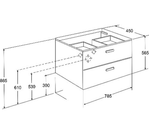 Тумба под раковину Roca Victoria Nord 80 см белый ZRU9000032