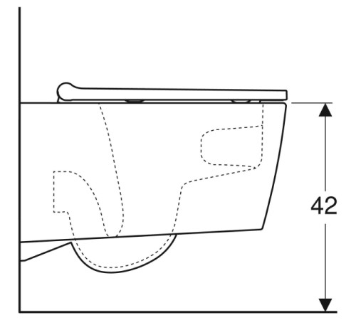 Унитаз подвесной Geberit ONE TurboFlush с сиденьем хром 500.202.01.1