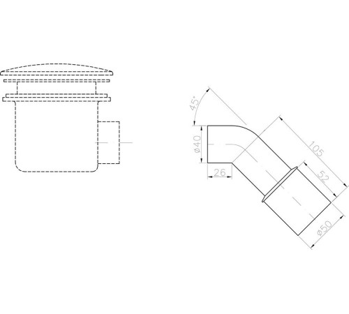 Редуктор сифона RAVAK 40/50 мм X01304