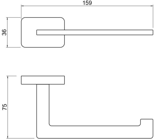 Держатель туалетной бумаги Aquatek Libra матовый черный AQ4308MB