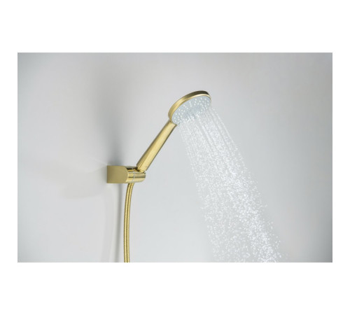 Смеситель для ванны Aquanet Oberon с душевым набором 3jet шлифованное золото AQ1249BG