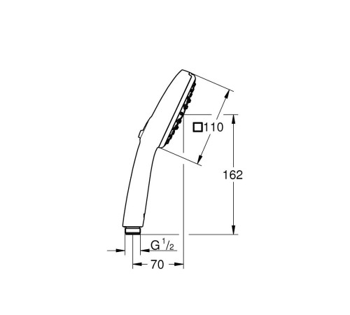 Ручной душ GROHE Tempesta Cube 110 3 режима струи хром 27574003