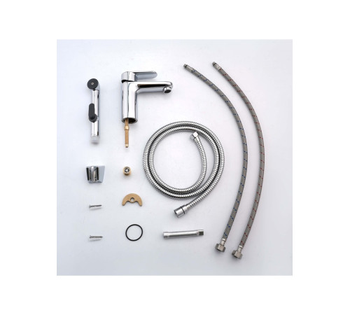 Смеситель для раковины Aquanet Ника с гигиеническим душем хром AQ1812CR