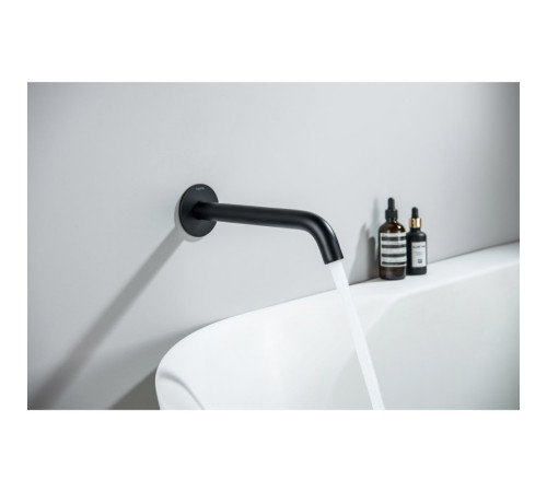 Излив для ванны Aquanet Европа 220 мм матовый черный AQ1341MB