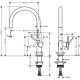 Смеситель для кухни Hansgrohe Talis M54 220 матовый черный 72804670
