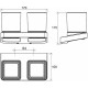 Держатель с двумя стаканами Ravak 10° TD 220.20 черный X07P558