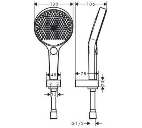 Ручной душ Hansgrohe Rainfinity 130 3jet 26864000
