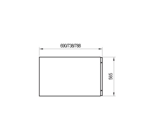 Боковая панель для ванны RAVAK U 80 белая CZ00140A00
